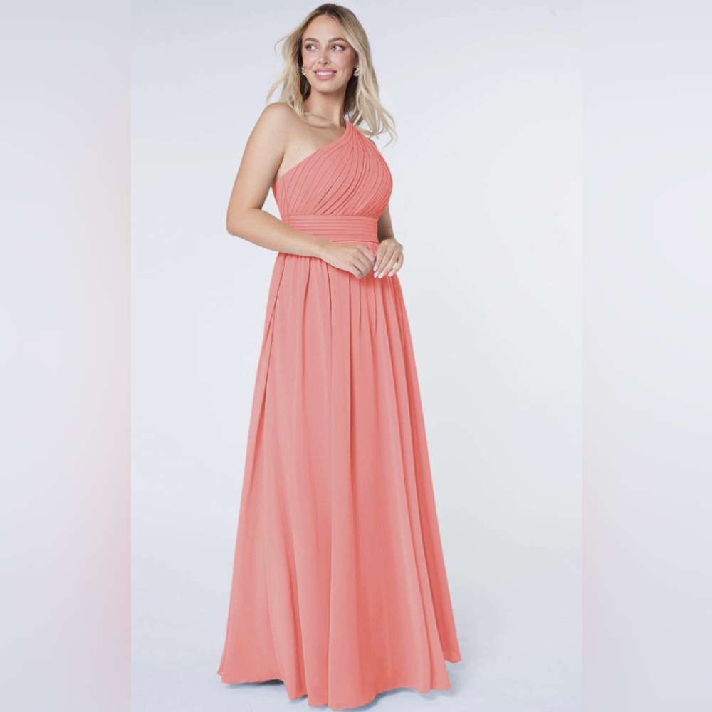 Beautiful Coral Maxi Prom or Bridal Dress